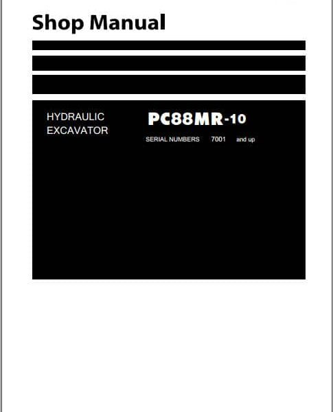 Komatsu Pc88MR-10 Shop Manual books