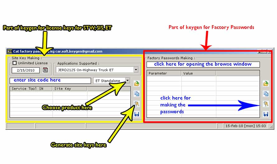 Caterpillar ET Factory Passwords Generator for ET 2009-2021 working 100%
